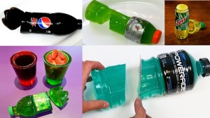 How to make Soda Bottle shaped Glow-in-the-Dark Gummy Soda or Fruit Juice (2)